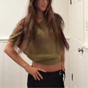 NWT olive green Motel top